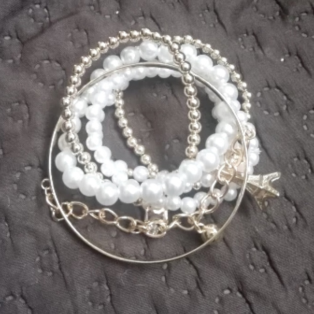6pcs/set Beads Multilayer Beaded Bracelets Set